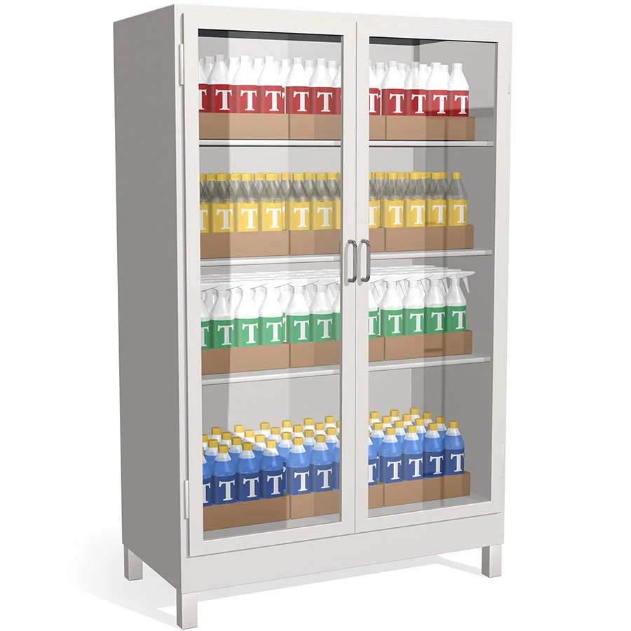 Brandavskiljande skåp, Brandskåp, Dubbeldörrar, 386 flaskor, SP 2369 klass I (VERSION 6), FF120