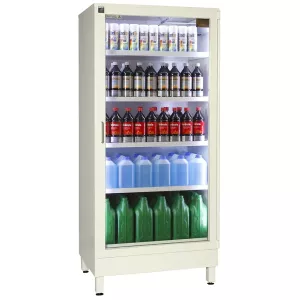 Brandavskiljande skåp, Brandskåp, 225 flaskor, 5 hyllor, SP 2369 klass I (version 6), FF90N