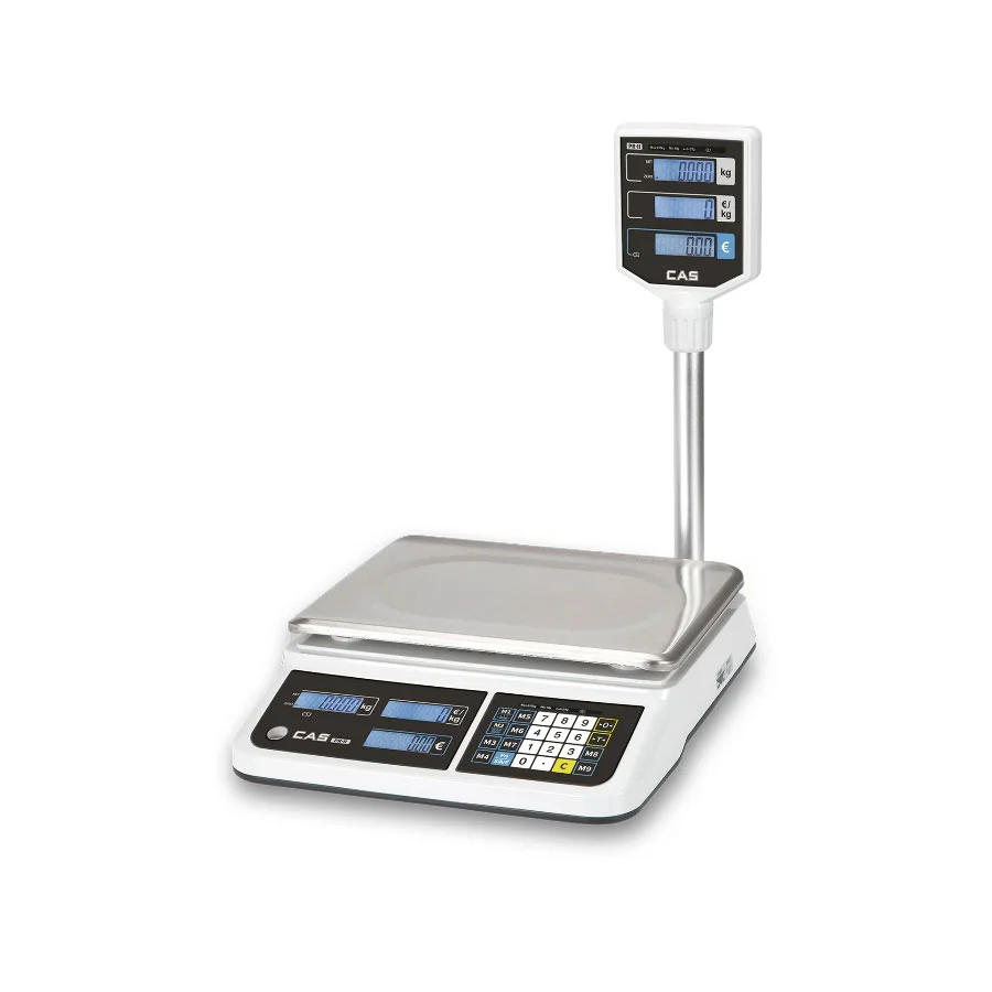 Prisuträknande våg med stolpe (15 kg) - CAS PR-II