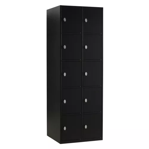 Förvaringsskåp, Klädskåp, Helsvetsat, 10 fack, Hänglåsklykor, FSP-25