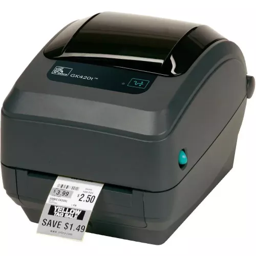 Etikettskrivare, Termotransfer, USB, Seriell, Parallell, LAN, Zebra GK420t