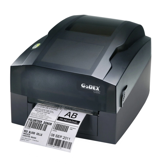 Etikettskrivare med hög upplösning, DT, TT, 300 dpi, USB, LAN (ethernet), Godex G330