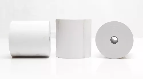 Tjockare kvittopapper till kvittoskrivare (75 g), Bredd: 80 mm, Längd: 65 m