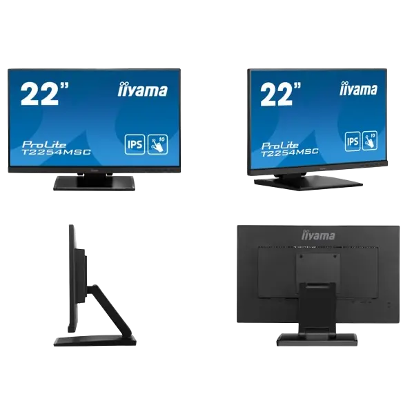 Touchskärm, 22 tum, HDMI, DisplayPort, IPS, iiyama ProLite T2254