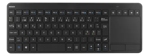 Trådlöst minitangentbord med pekplatta, Nordisk layout, 86 tangenter