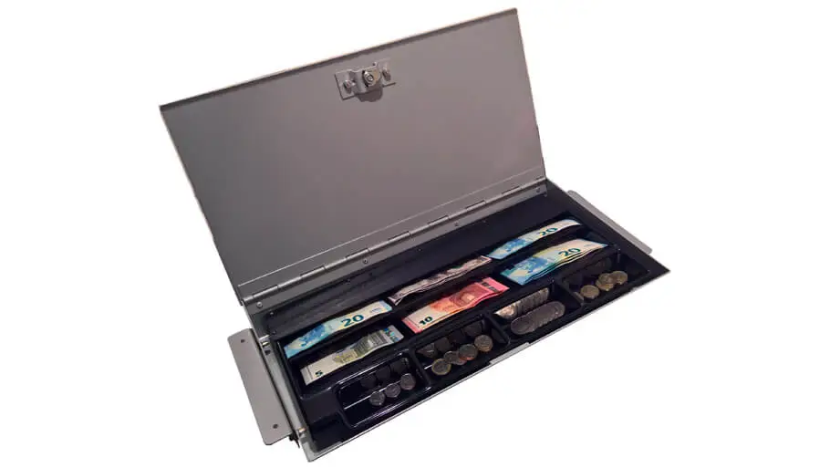 Manuell kassalåda för infällning i arbetsskiva, KL-201