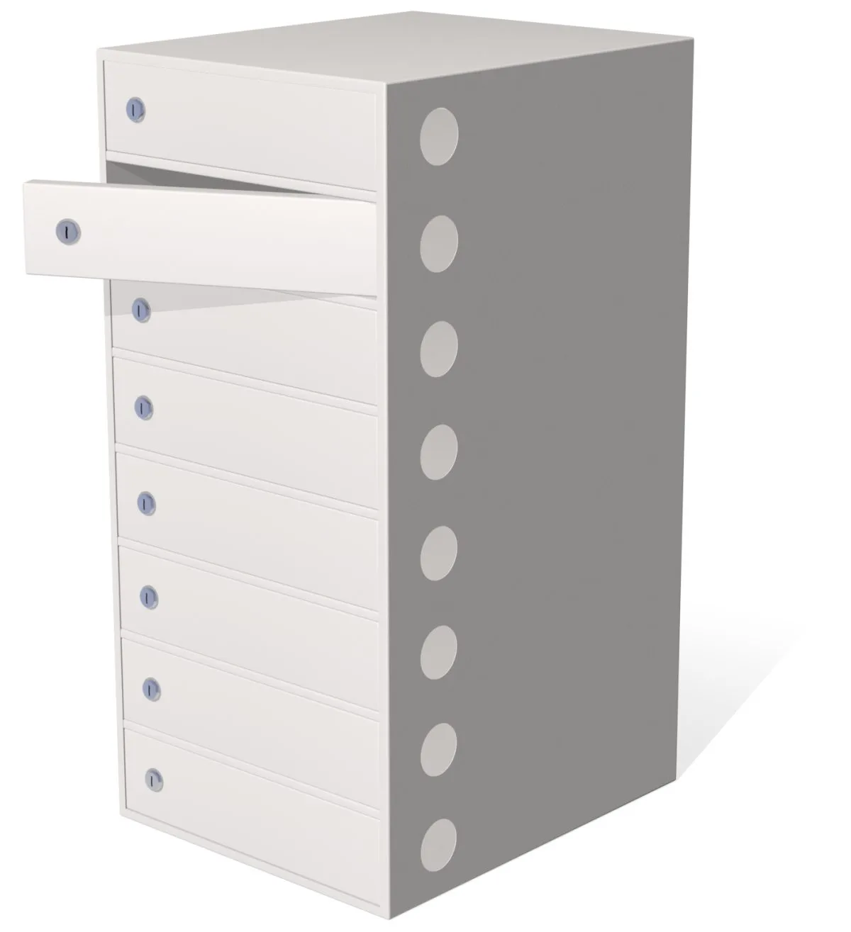 Ventilerad 8-facksmodul till laptopskåp