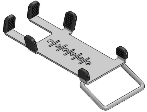 Fästplatta för stativ till kortterminal, Nets Lane 1500 & Lane 3000, SpacePole MultiGrip