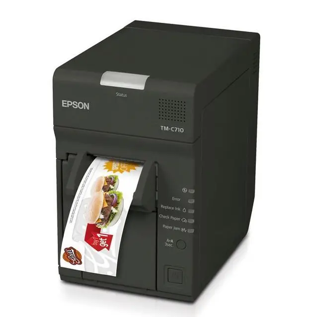 Färgskrivare för kuponger, USB, Ethernet, Epson TM-C710