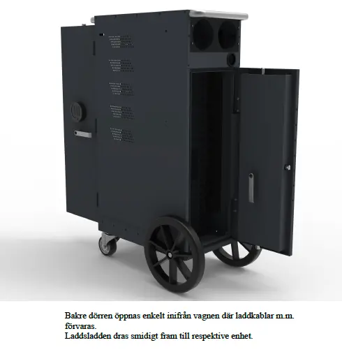 Laptopvagn, 30 surfplattor, Smart-100