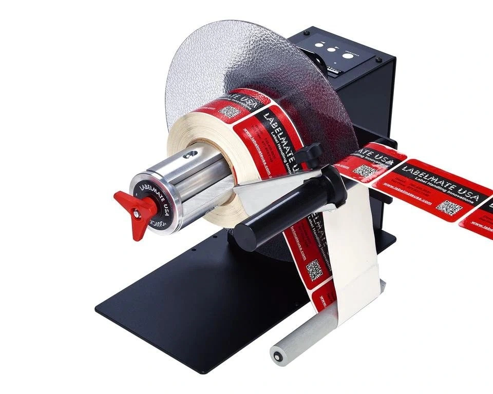 Upprullare (rewinder) för etikettskrivare, Rulla upp egna etikettrullar, Labelmate UNI-CAT-CHUCK