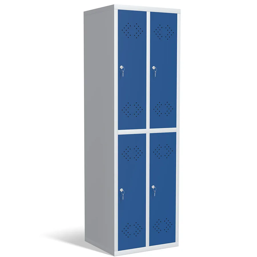 Klädskåp, Elevskåp, 4 små dörrar, LS22