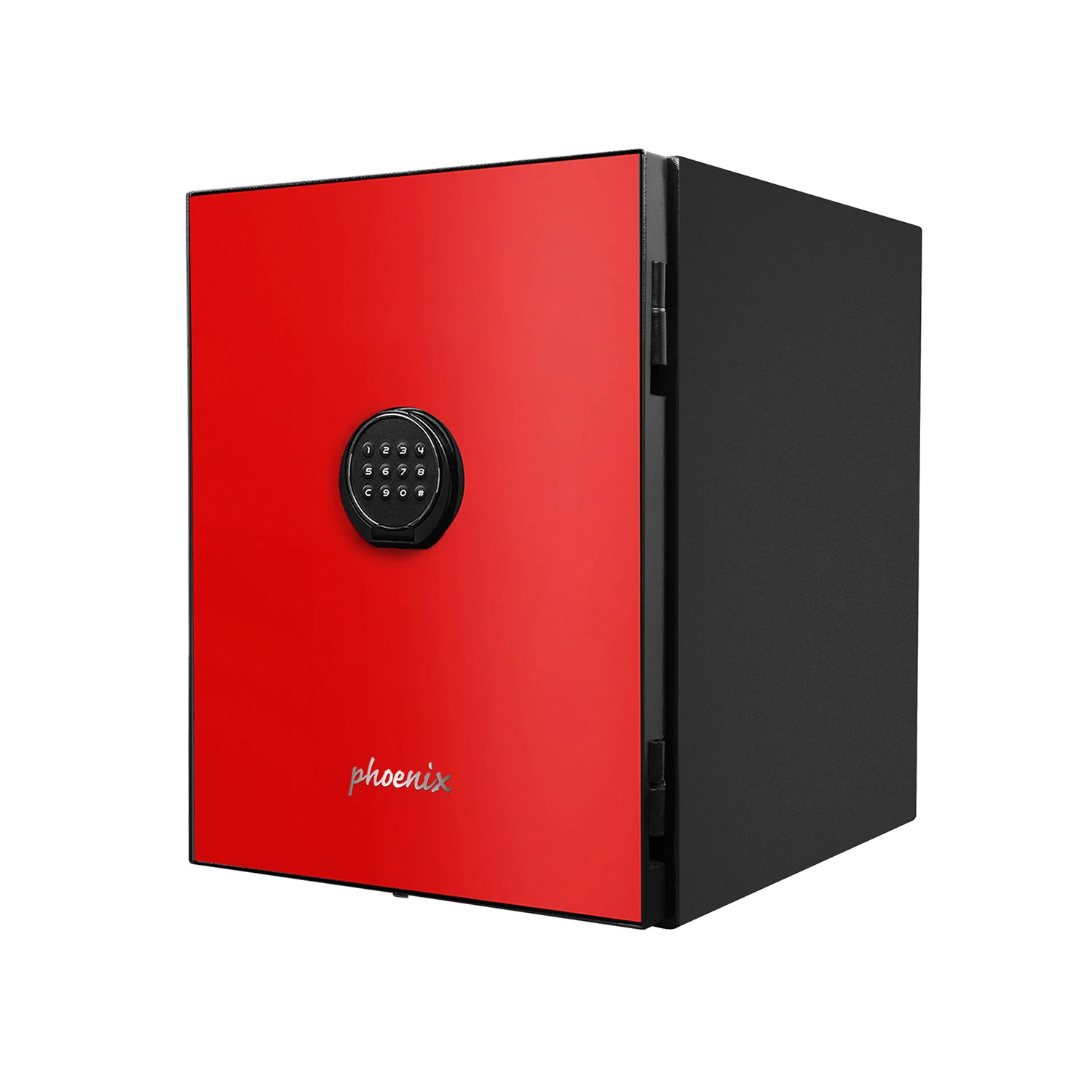 Kassaskåp med brandskydd, Papper & datamedia, Elkodlås, 60 minuter, LMB-500 (röd)