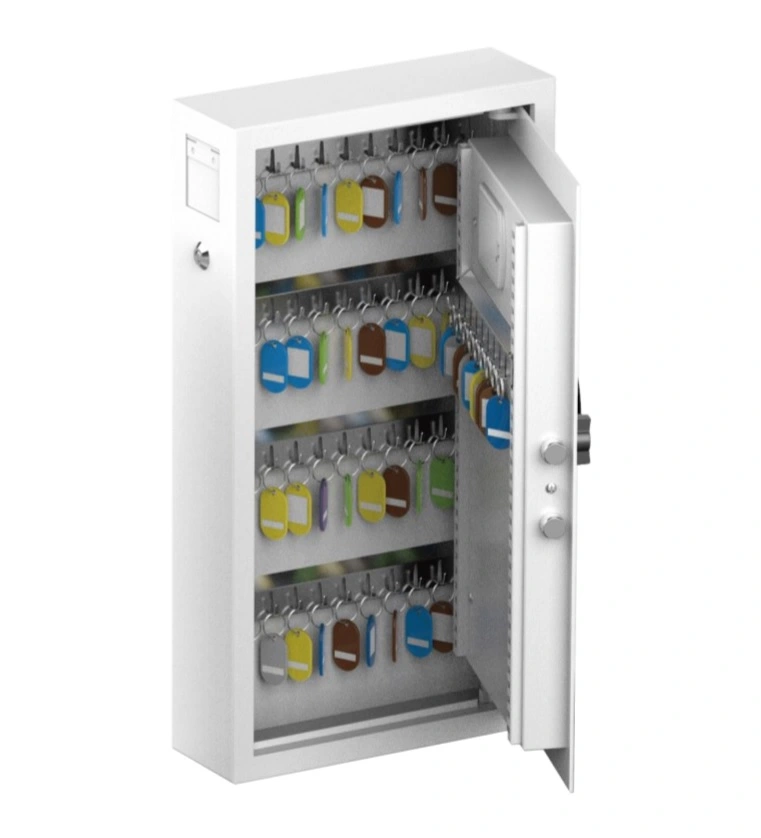 Nyckelskåp, Elkodlås, Låsbart nyckelinkast, 100 krokar, M-100