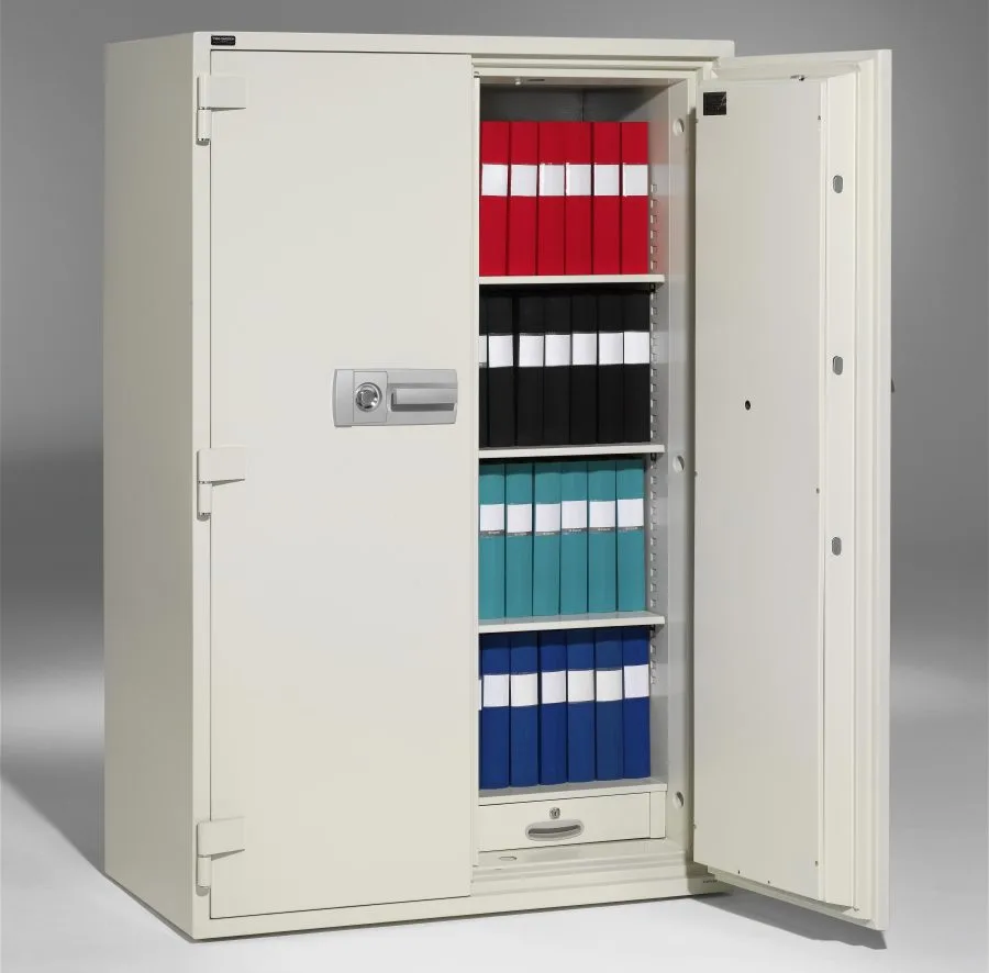 Dokumentskåp, Brandsäkert, Dubbeldörrar, 100 pärmar, 90P, M-182E