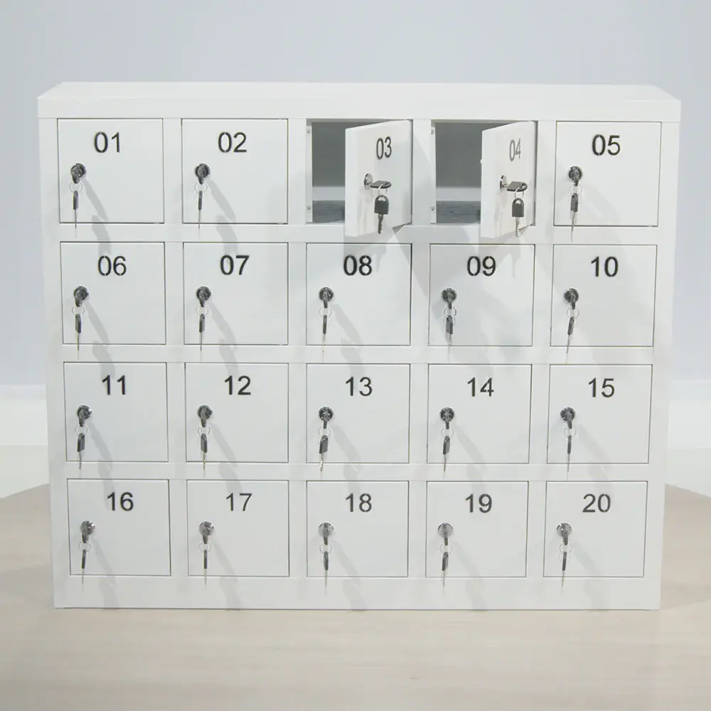 Mobilförvaringsskåp, 20 fack, Småfacksskåp för telefoner, MELLY 20