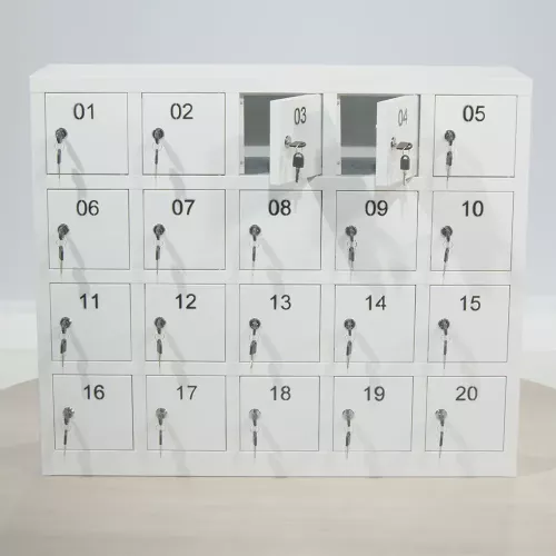Mobilförvaringsskåp, 20 fack, Småfacksskåp för telefoner, MELLY 20
