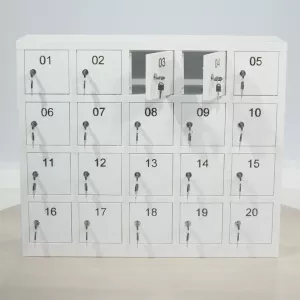 Mobilförvaringsskåp, 20 fack, Småfacksskåp för telefoner, MELLY 20