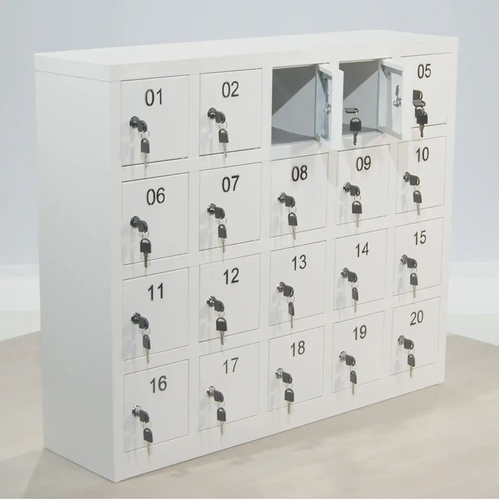 Mobilförvaringsskåp, 20 fack, Småfacksskåp för telefoner, MELLY 20