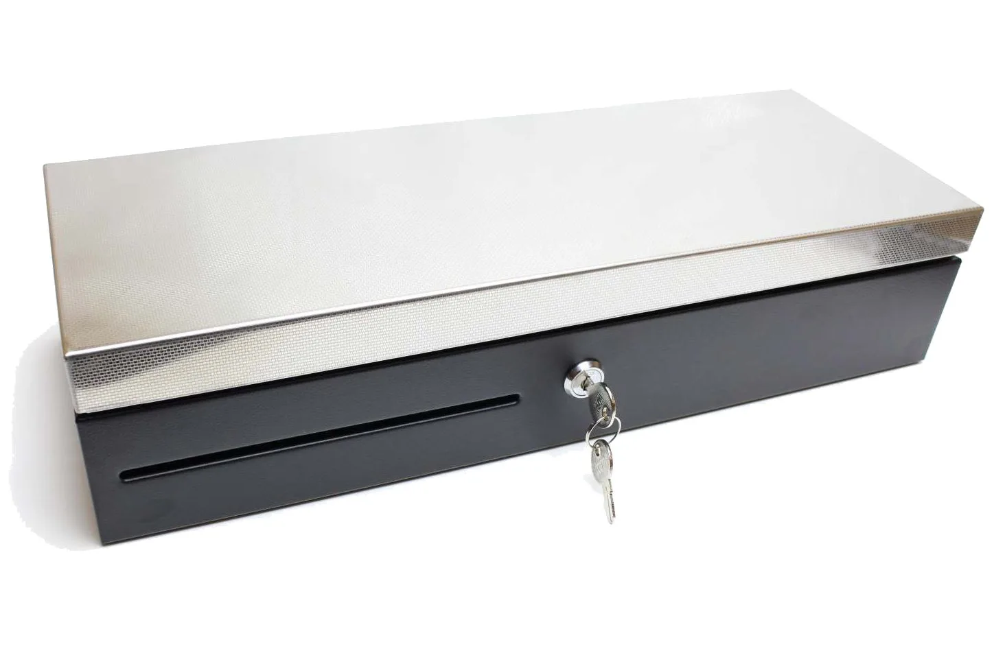 Kassalåda, Topp-öppnad, 6 sedelfack, Kompakt design, Svart/silver, Metapace K-3