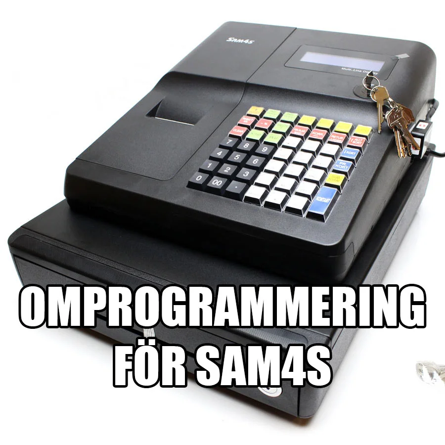 Omprogrammering av Sam4s ER-260EJ, ER-230EJ