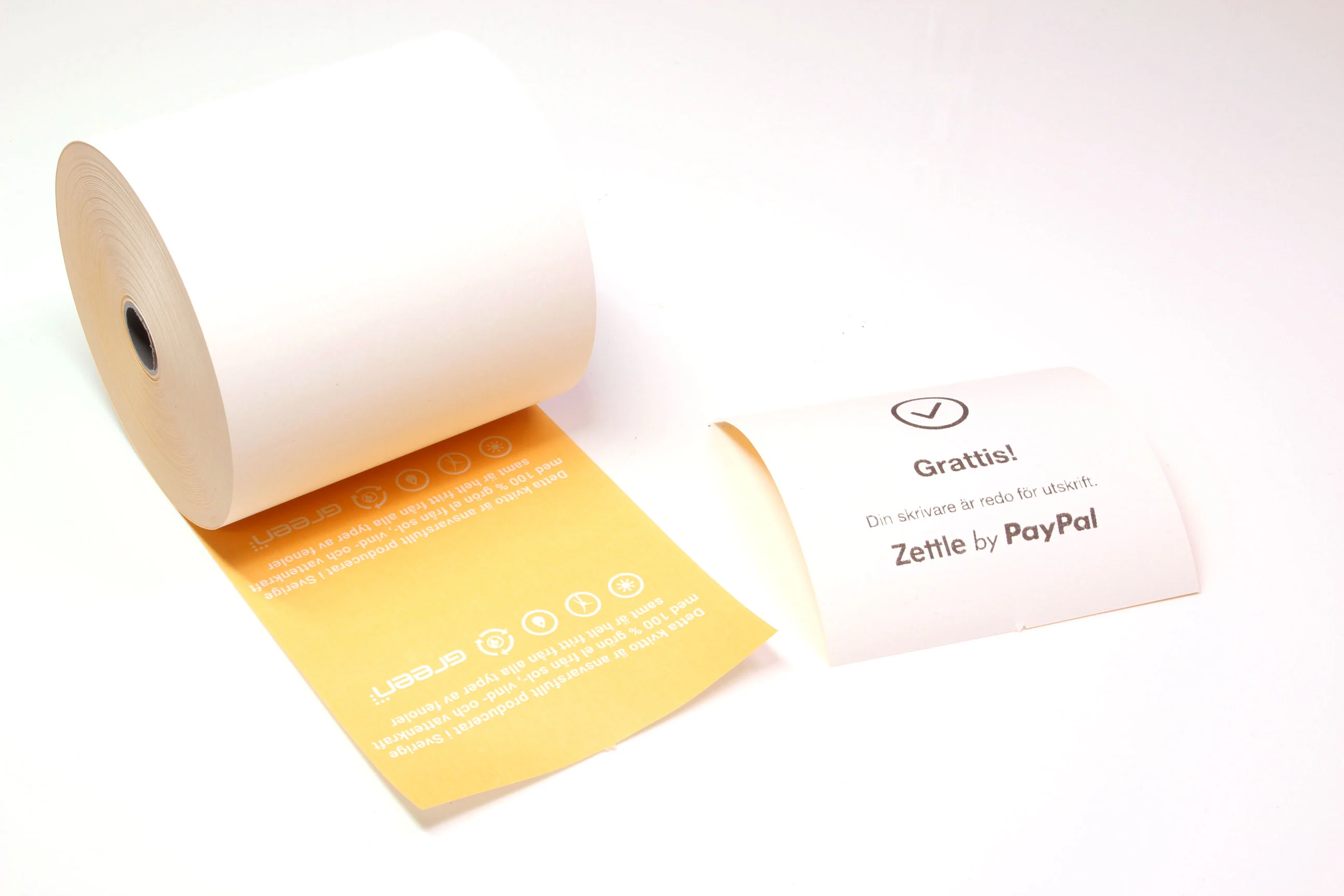 Oranga kvittorullar till kvittoskrivare, Bredd: 80 mm, Längd: 56 m