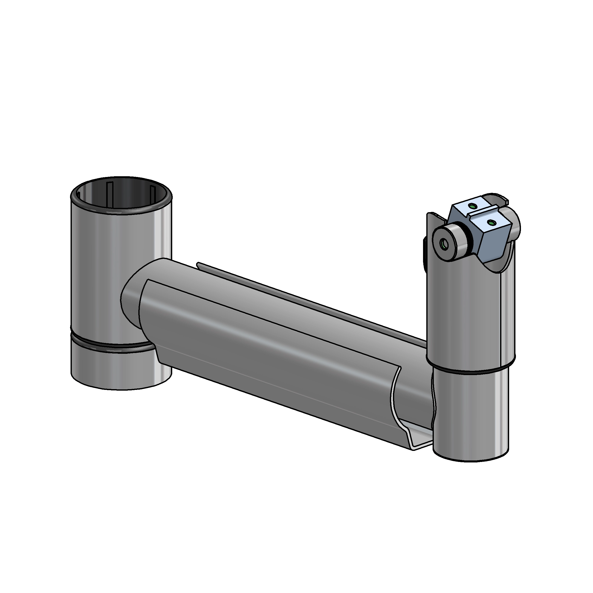 Stativarm med DuraTilt-fäste för kortterminaler, 250 mm, SpacePole