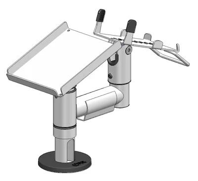 Grundstolpe med arm, 200 mm hög, SpacePole