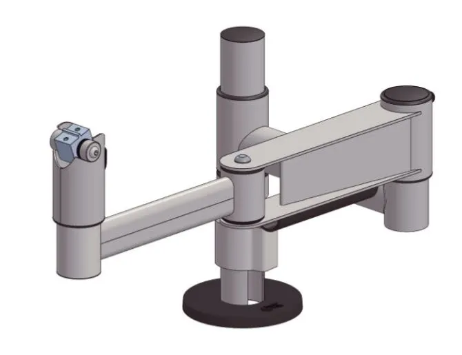 Stativ med flerledad arm för drive-in-luckor, 250 mm högt, SpacePole