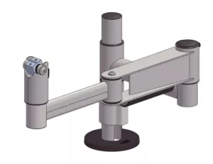 Stativ med flerledad arm för drive-in-luckor, 250 mm högt, SpacePole