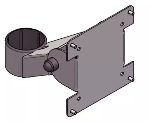 Kort stativarm för stolpar med 45 mm rördiameter, med 75/100 mm VESA-fäste, Vinklingsbart, SpacePole