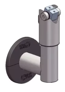 Väggmonterad grundstolpe med DuraTilt-fäste för kortterminaler, SpacePole