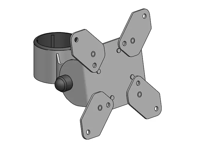 Stativarm med fästplatta för kunddisplay, VESA-fäste för 75×75 eller 100×100 mm, SpacePole