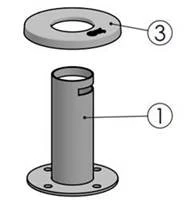 Täckfläns för skruvhål, SpacePole