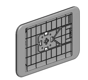 Fästplatta för iPad 2, 3, 4, iPad (2017) och iPad Air, till DuraTilt-fäste, SpacePole SafeGuard