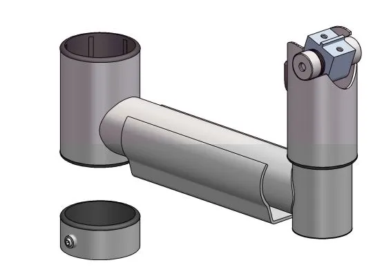 Stativarm med DuraTilt-fäste för kortterminaler, 200 mm, SpacePole