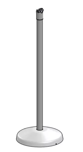 Golvstativ med DuraTilt-fäste för SpacePole, 1000 mm högt
