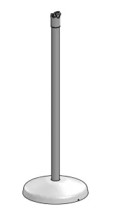 Golvstativ med DuraTilt-fäste för SpacePole, 1000 mm högt