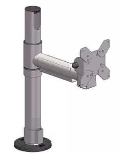 Stativ för kassadisk med rak arm och VESA-fäste för 75×75 eller 100×100 mm, 400 mm hög, SpacePole