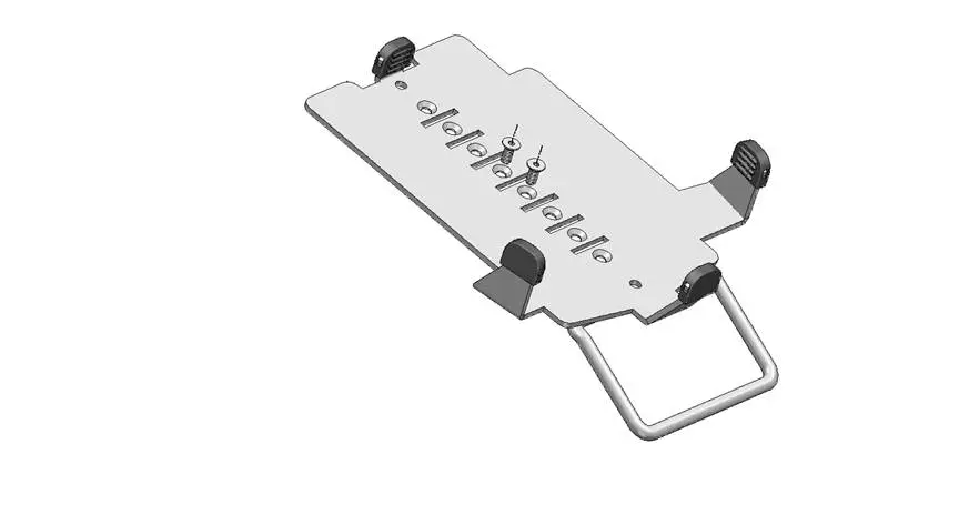 Stativ för betalterminal, inkl. stolpe, DuraTilt-fäste & fästplatta till Nets i6400