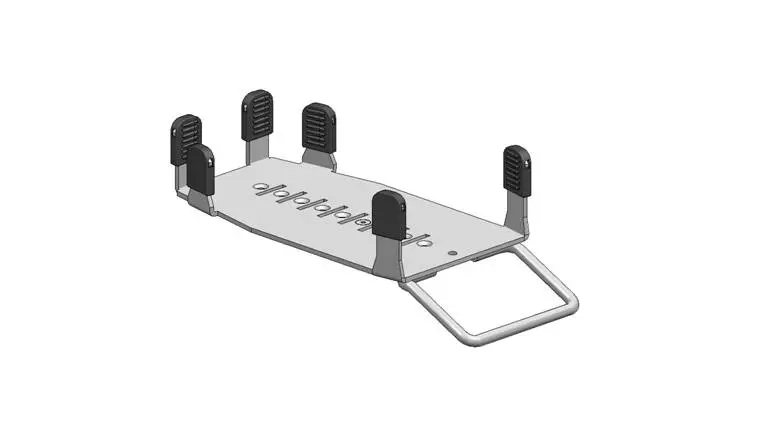 Stativ för betalterminal, inkl. stolpe, DuraTilt-fäste & fästplatta till Nets i7910, SpacePole