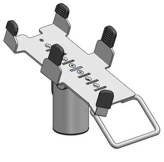 Fästplatta för stativ till kortterminal, Hypercom 4220/4230, SpacePole MultiGrip