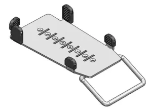 Fästplatta för stativ till kortterminal, Nets iPP350, SpacePole MultiGrip