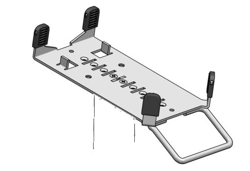Fästplatta för stativ till kortterminal, Hypercom P2100, SpacePole MultiGrip