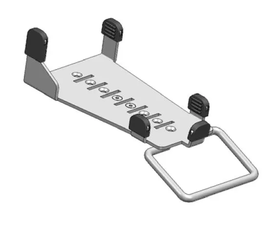 Stativ för betalterminal, inkl. stolpe, DuraTilt-fälste & fästplatta till Verifone VX680, SpacePole