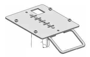 Fästplatta för stativ till kortterminal, Banksys XENTA, SpacePole MultiGrip
