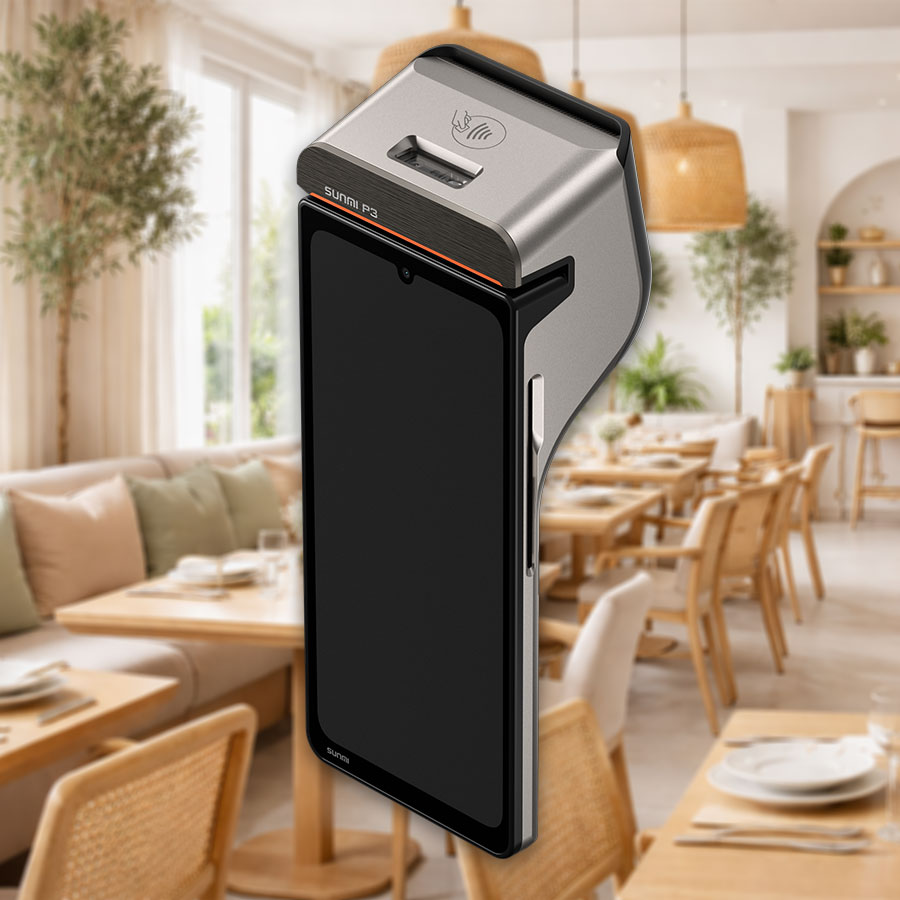 Sunmi P3, trådlös kassa & kortläsare med chip & blipp för Enklakassan