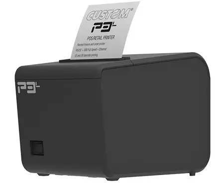 Kvittoskrivare, USB, RS232, Ethernet, Custom P3L