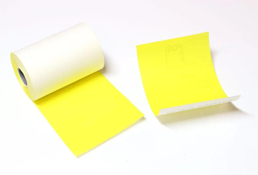 Gula kvitton för P-bot, till kvittoskrivare, Bredd: 57 mm, Längd: 15 m