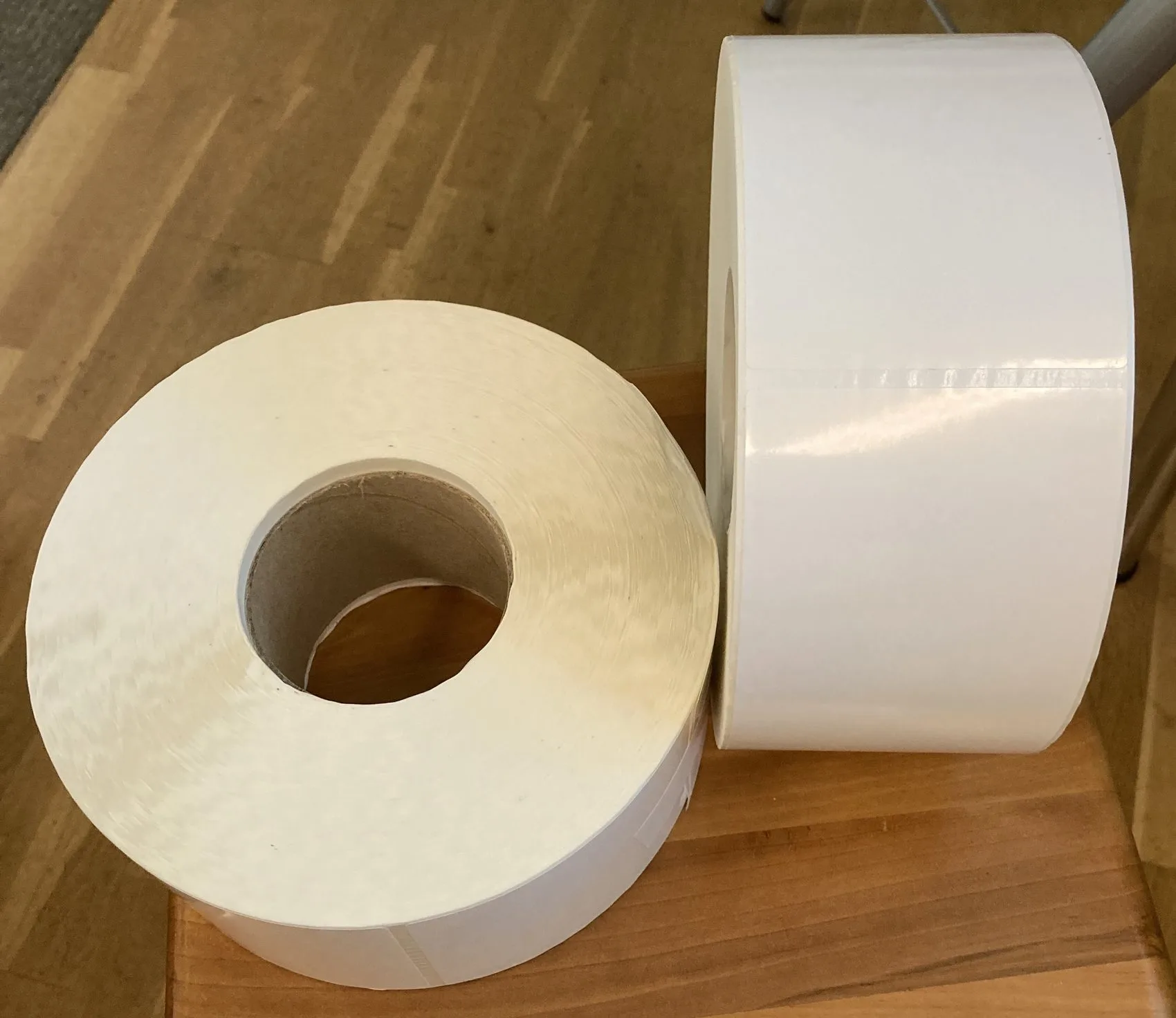 Etikettrulle, Plast (PP), Blank, 86x174Ø76 mm, 1000 st/rulle